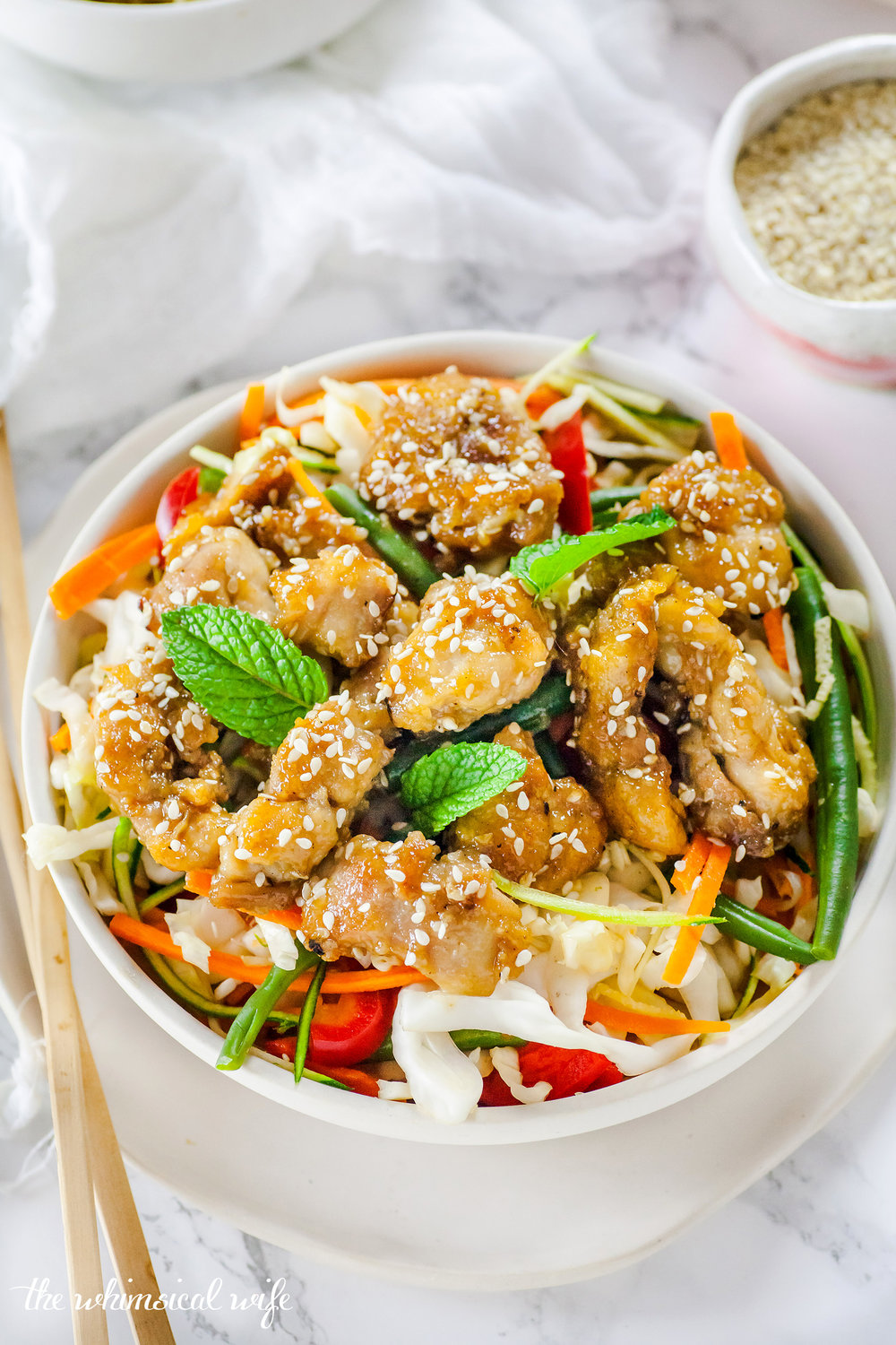 Healthy Honey Sesame Chicken { GF, DF, Nut & Egg Free}